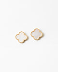 Pearl clover earrings