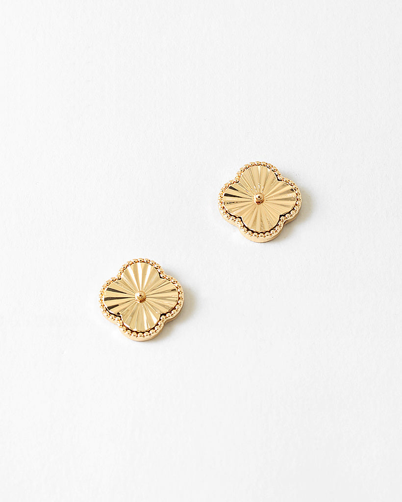 Gold clover earrings