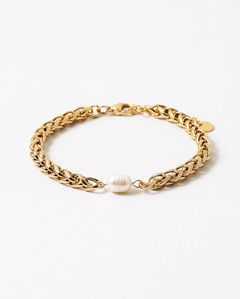 Nadia pearl chain bracelet