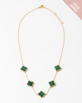Emerald clover necklace